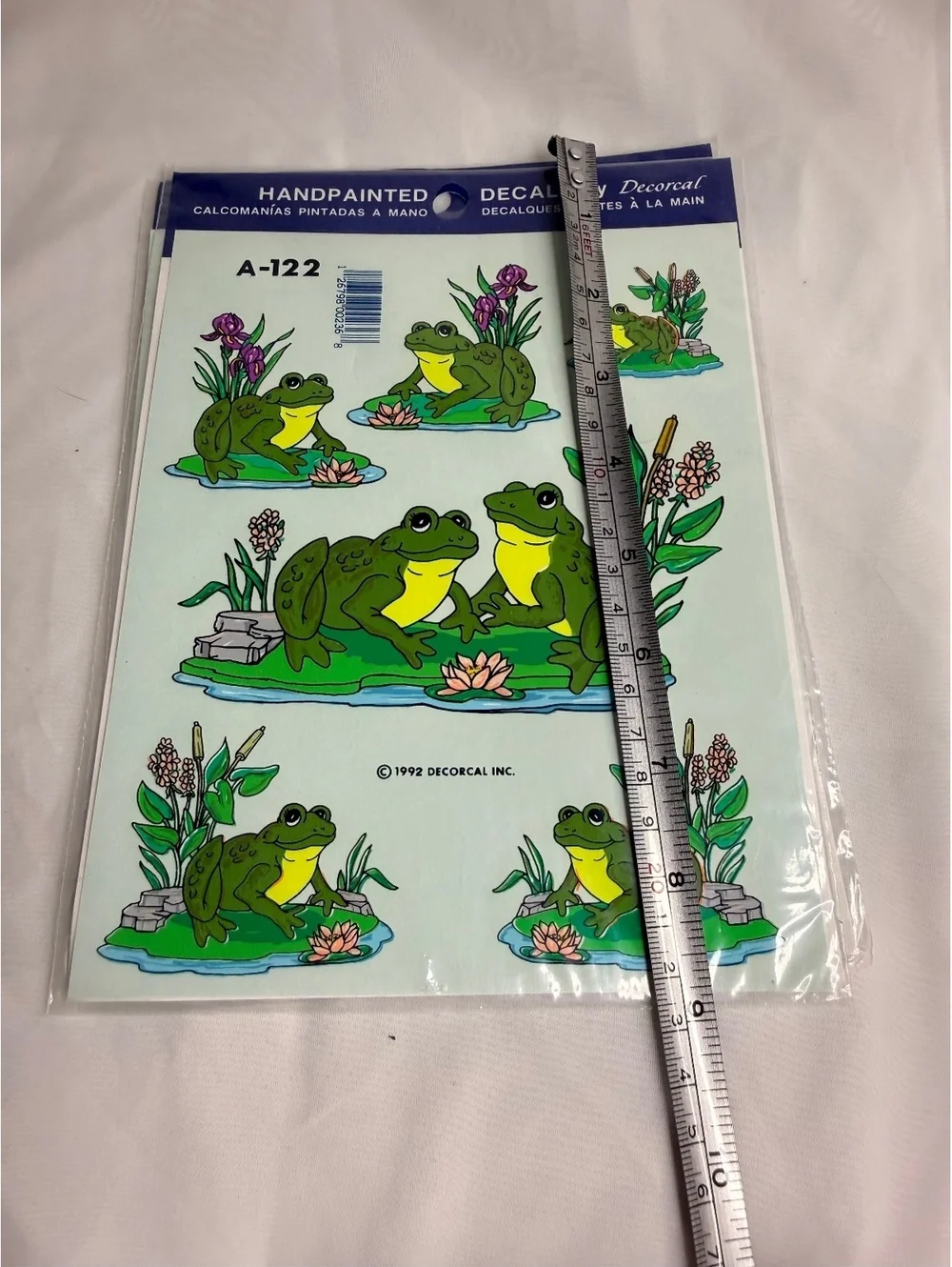 1992 Vintage Decorcal Frog Water Transfer Decals A-122